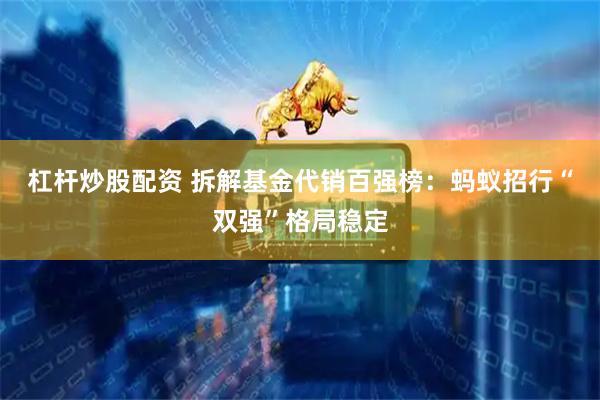 杠杆炒股配资 拆解基金代销百强榜：蚂蚁招行“双强”格局稳定