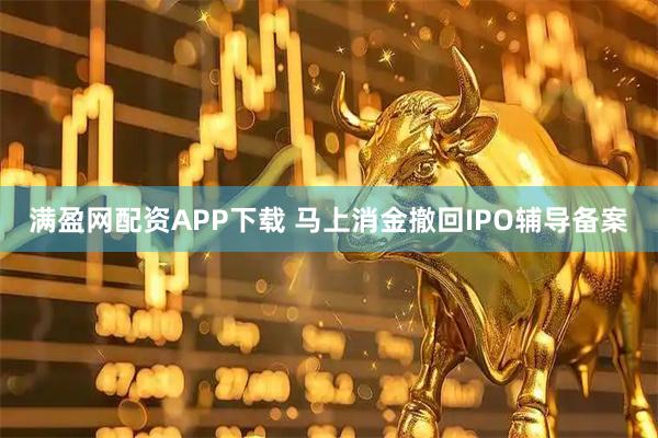满盈网配资APP下载 马上消金撤回IPO辅导备案