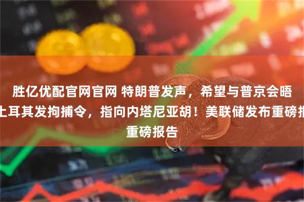 胜亿优配官网官网 特朗普发声，希望与普京会晤！土耳其发拘捕令，指向内塔尼亚胡！美联储发布重磅报告