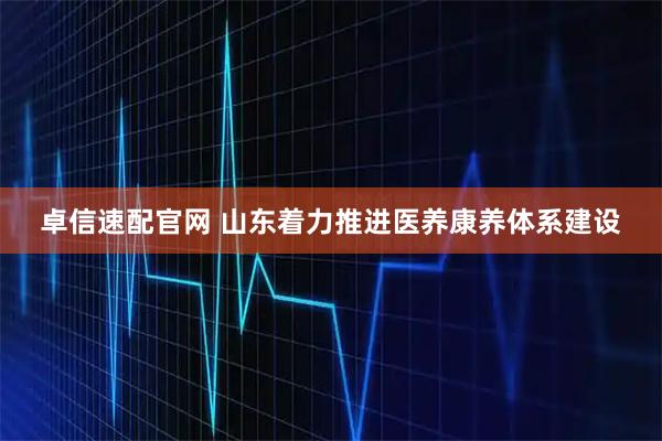 卓信速配官网 山东着力推进医养康养体系建设